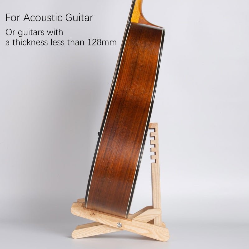 Spike Multifunctional Guitar Stand & Footstool, Wooden, For Acoustic Guitar, Foldable, Modern Design - Image 3